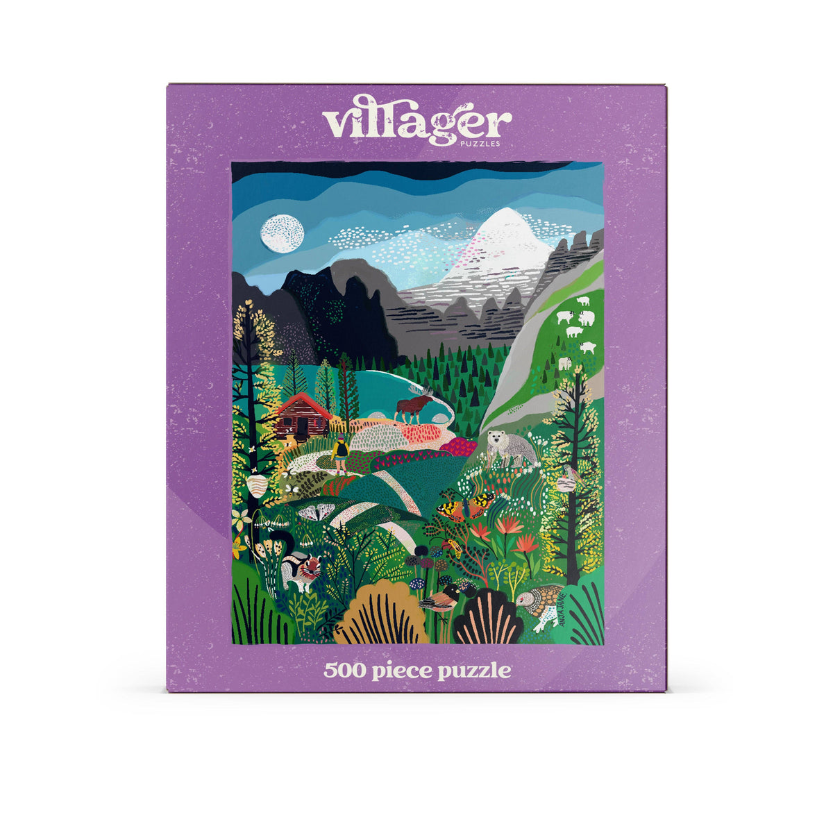 Villager 500-piece puzzle box featuring Rockies Explorer landscape artwork