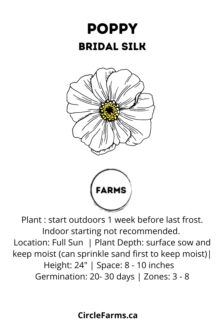 Poppy - White Bridal Silk