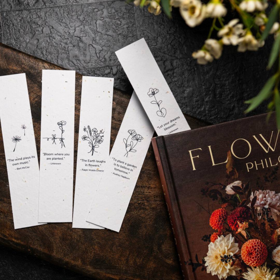 Seed Paper Flower Bookmark Set (5) - Online | Circle Farms Canada