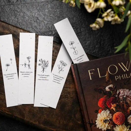 Flower Seed Paper Bookmark Set (5)