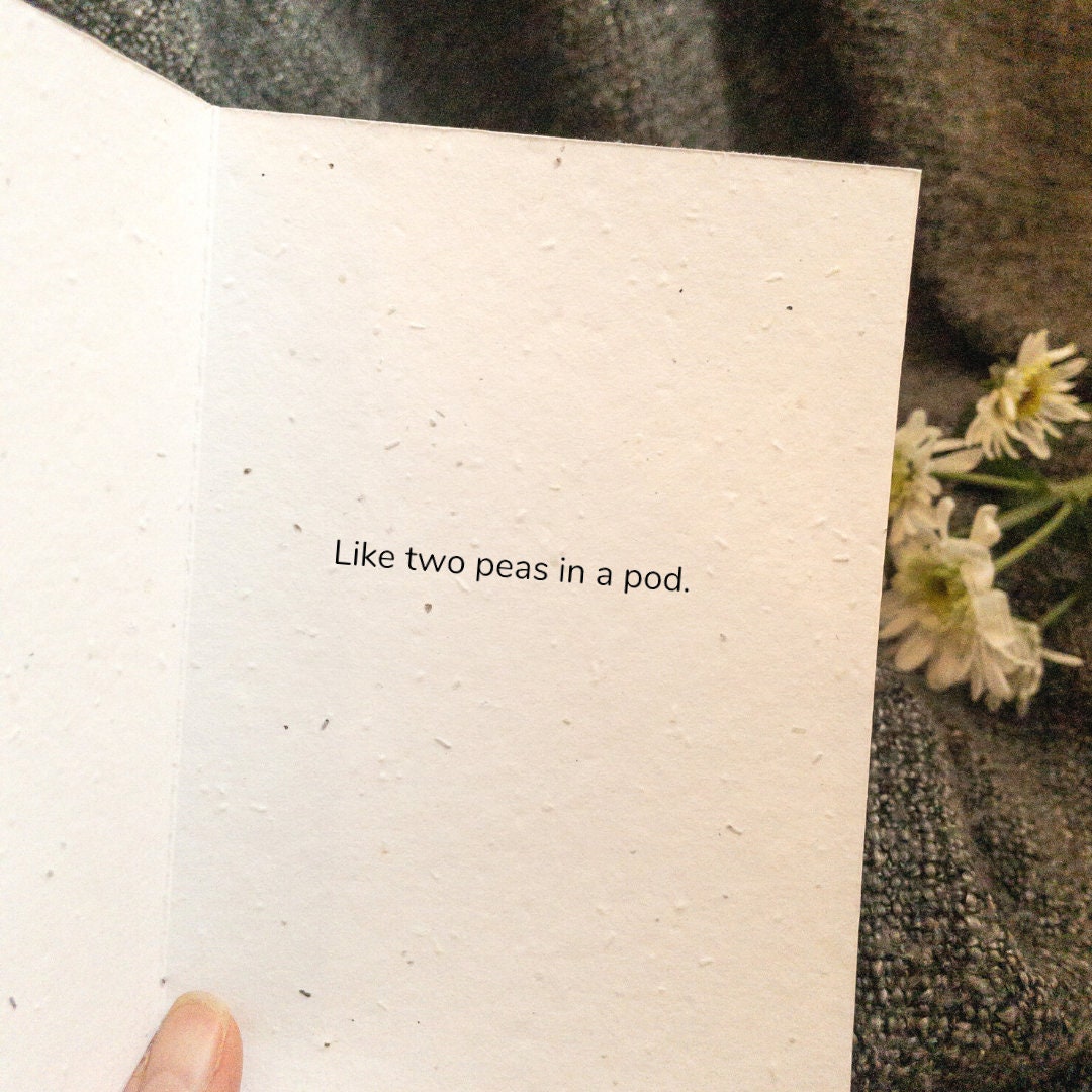 Plantable "Like Two Peas In A Pod" Seed Paper Card