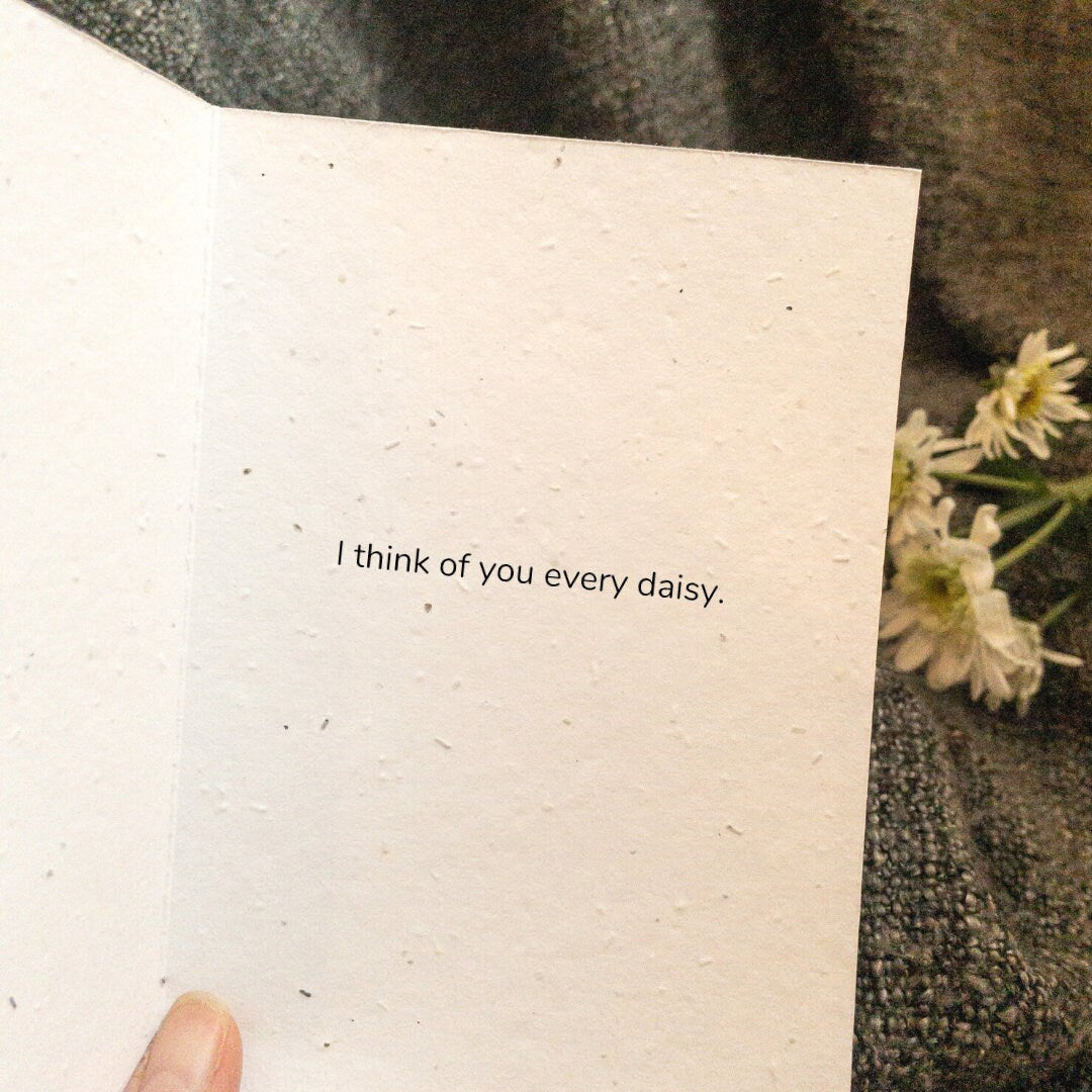 Plantable "I Think Of You Every Daisy" Seed Card