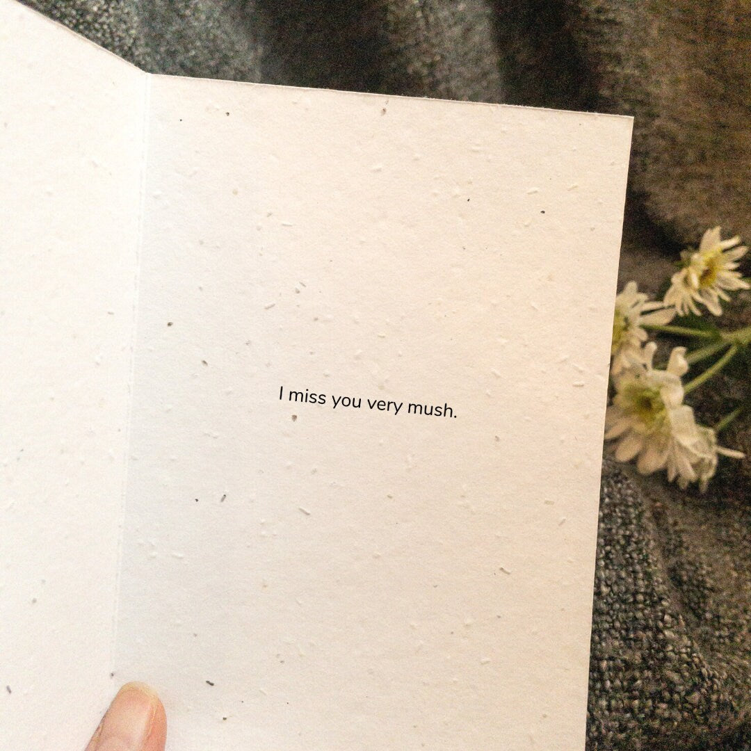 Plantable "I Miss You Very Mush" Seed Paper Card