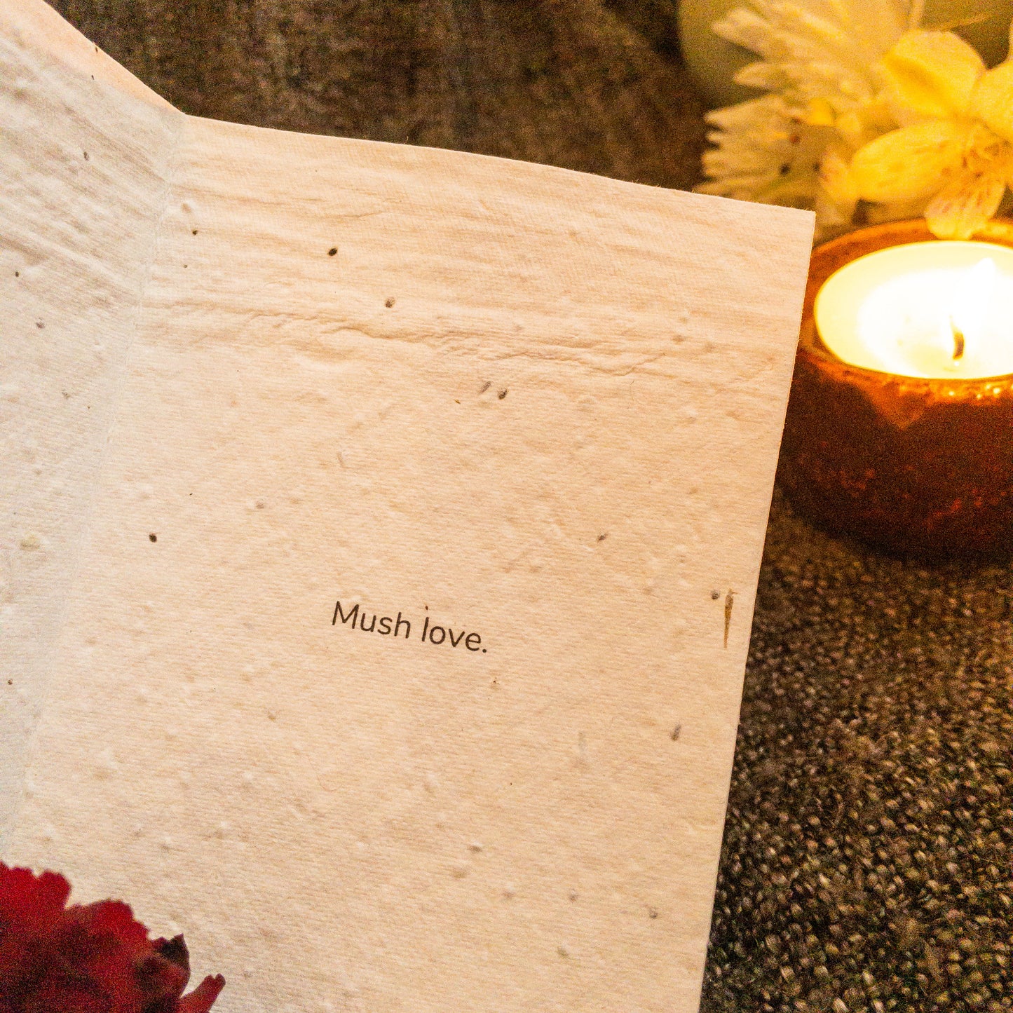 Plantable "Mush Love" Seed Paper Card For Mushroom Lovers
