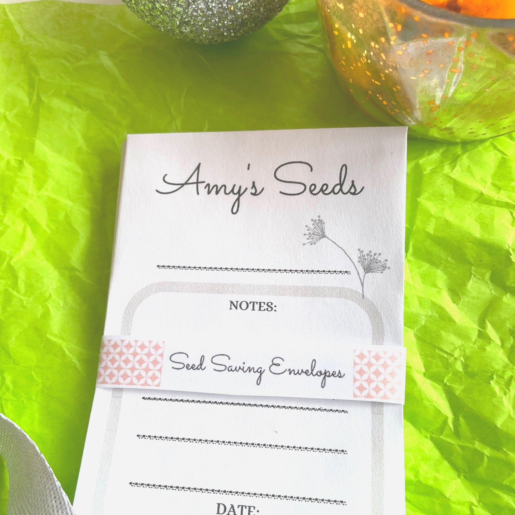 Personalised Seed Saver Envelopes, Seed Packets - 10+